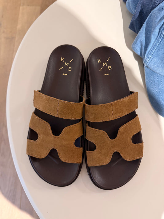 Crosta nudo slippers Camel Suede