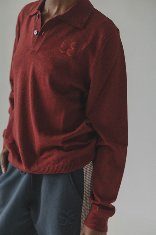 Afterglow knitwear polo Bordeaux