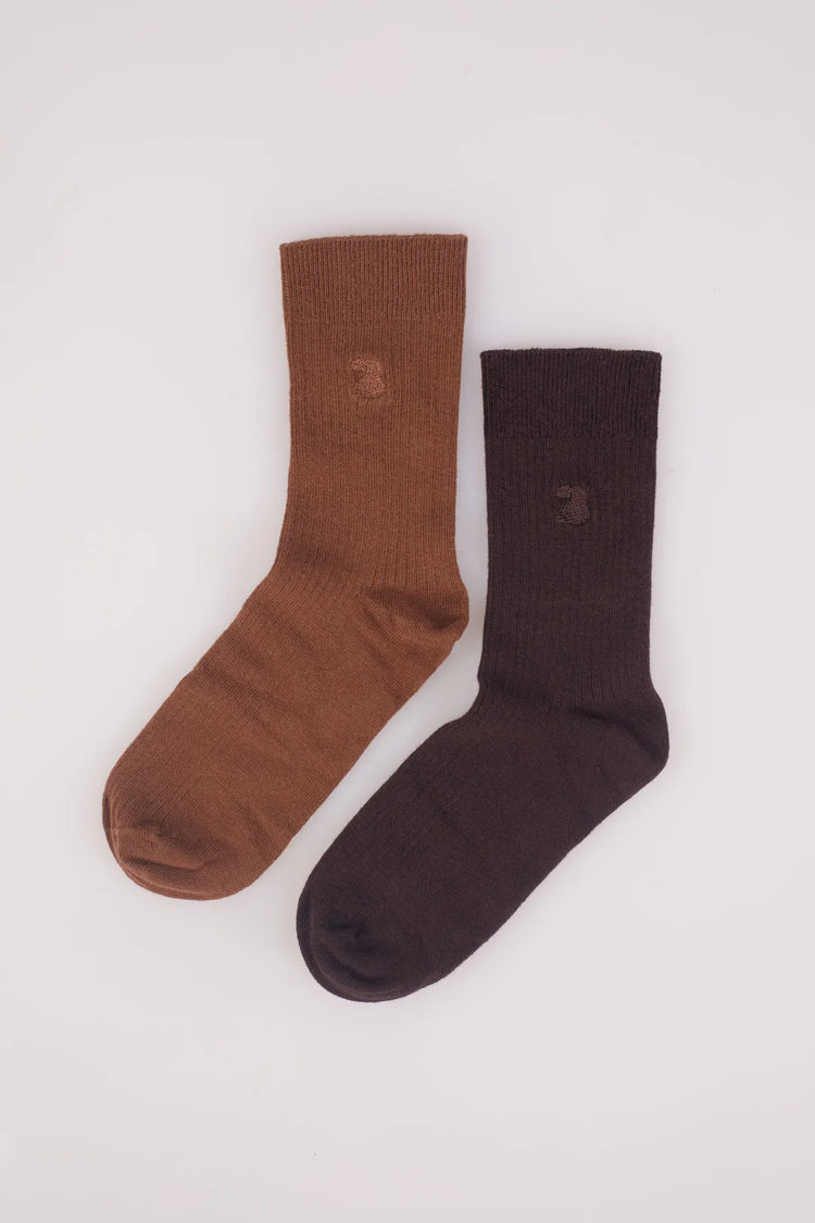 Socks Zaira Brandy/chocolat