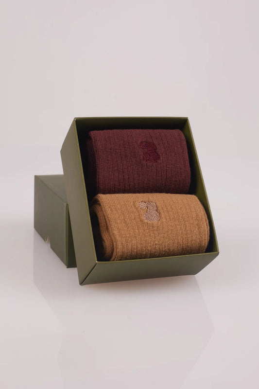 Socks Zaira Rust/olive