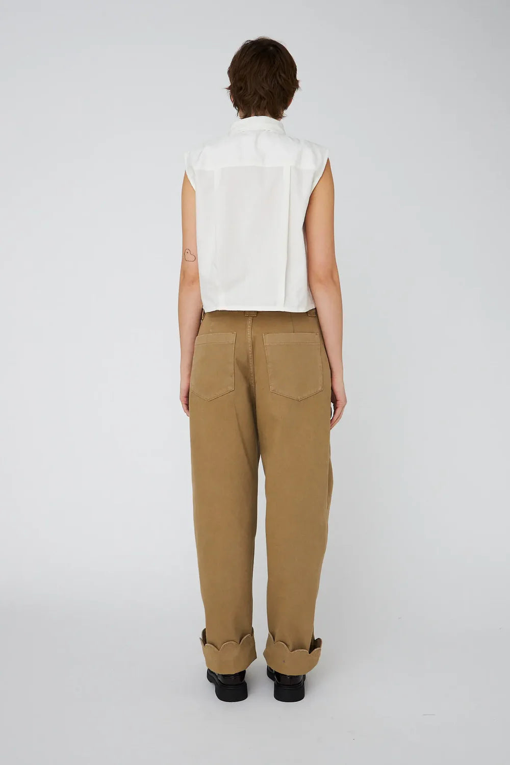 Low Waist pants Dark Sand