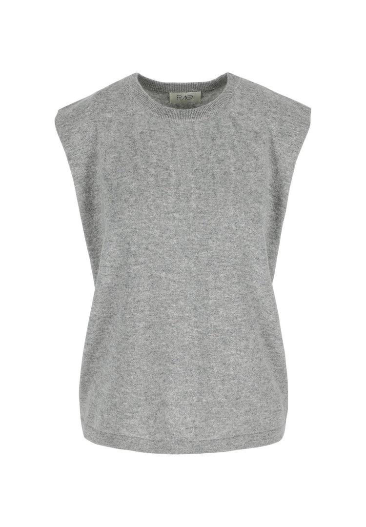 Mona Cashmere Top Grey pearl