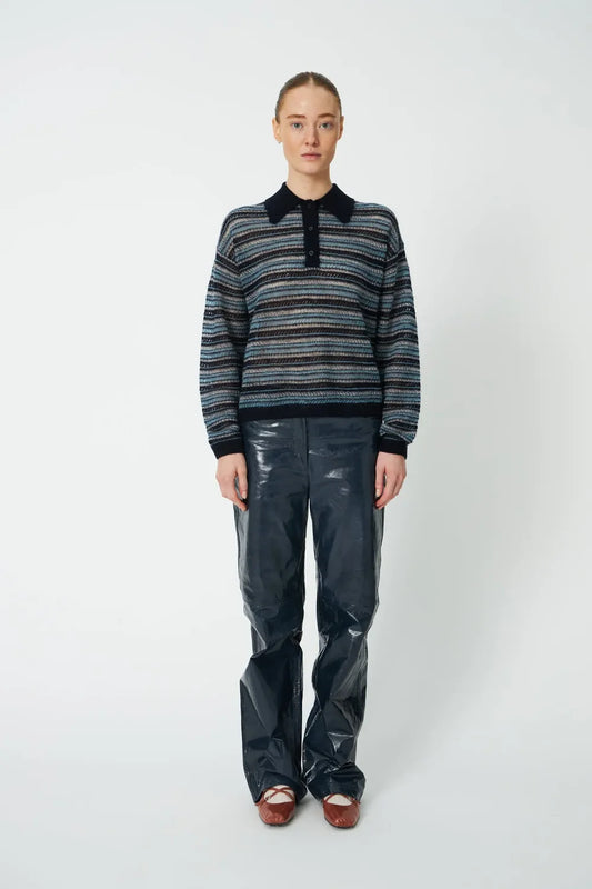 polo knit sweater multicolour