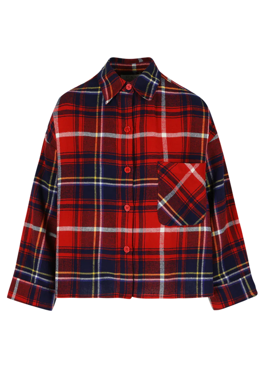 Nikki Flannel Shirt Red/navy Checks