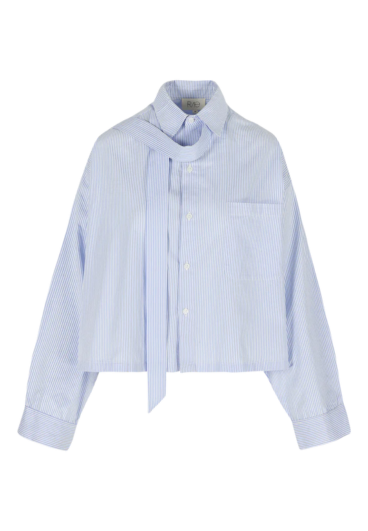 Nikki shirt Light blue stripes