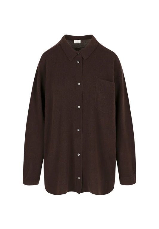 Corey oversized cashmere shirt Brown