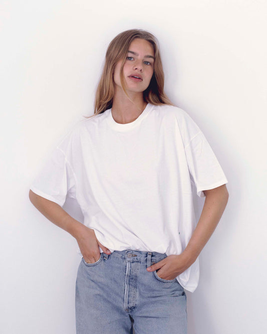 Jean tee cotton White