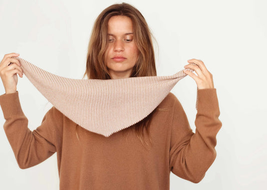 Triangle stripe scarf Macchiato