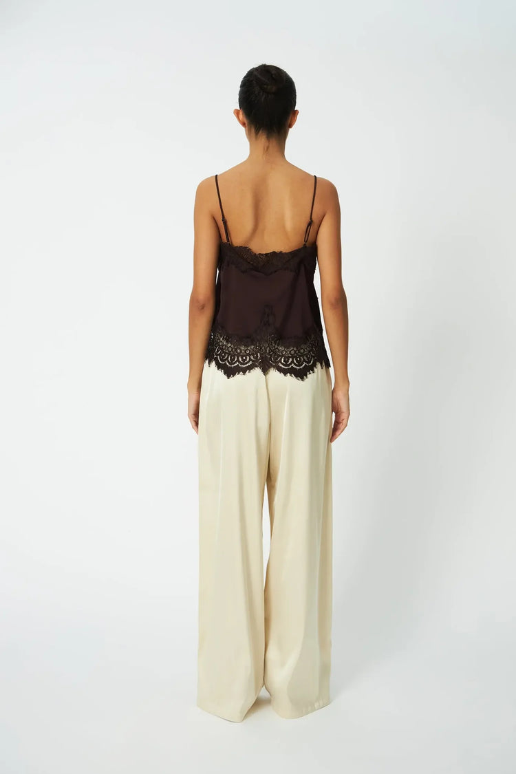 Underlayer Lace Top Brown