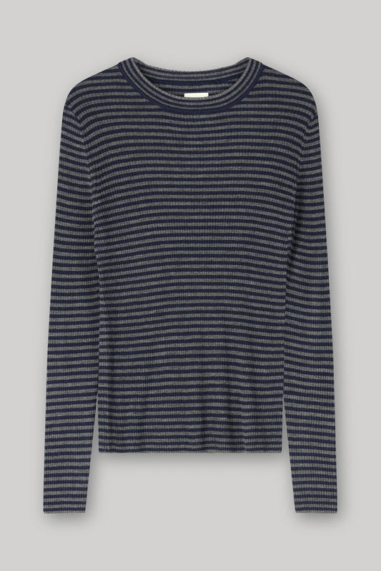 Yonny Tee Dark Grey + Navy Stripes