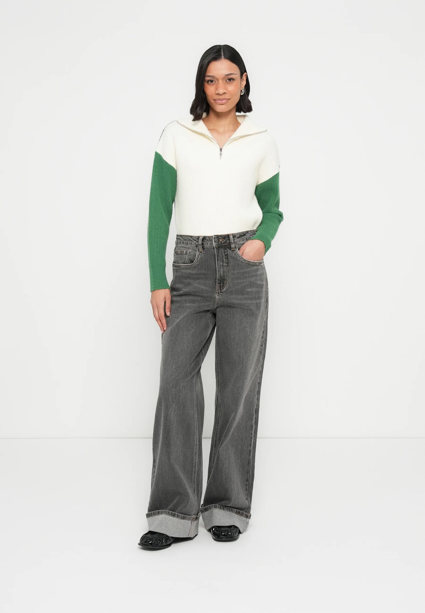 Sara Wide jeans NOOS Grey denim