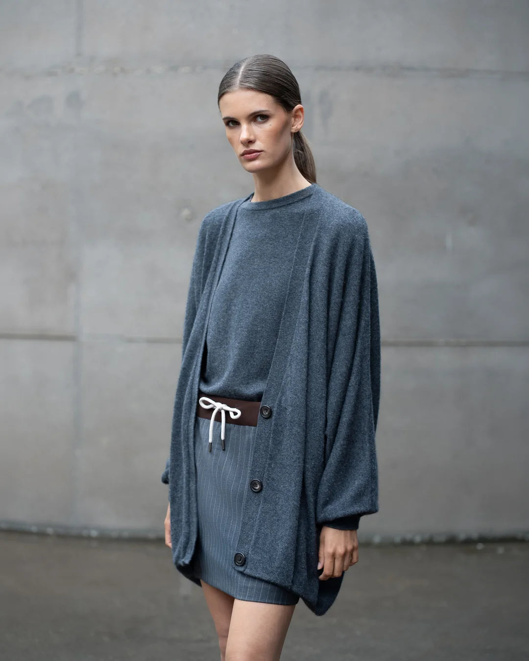 Arran Cardigan Dark Grey
