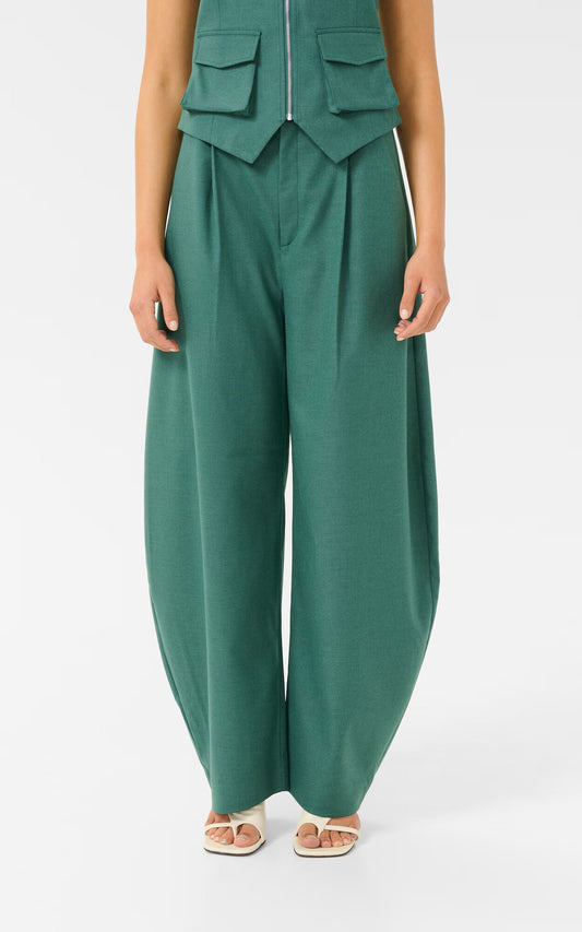 GZcallia barrel pants Green melange