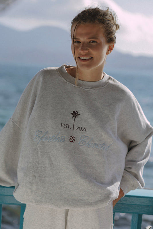 Joseph Sweater Light Grey Palmtree