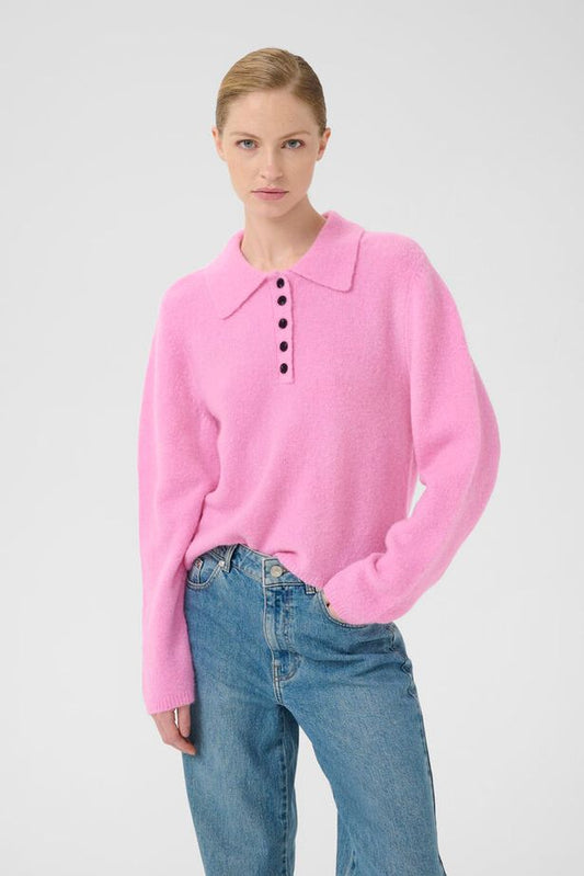 Zalpha Polo Pullover Pink