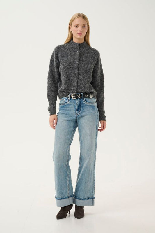 Alpha Shimmer Cardigan Dark Grey