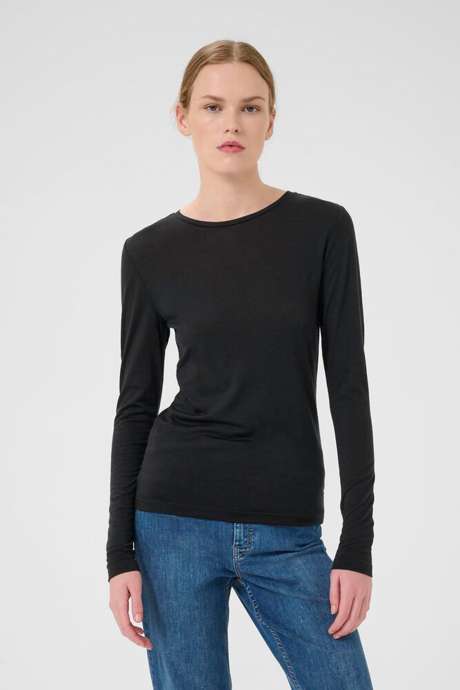 Ninia Wool Roundneck Tee Black