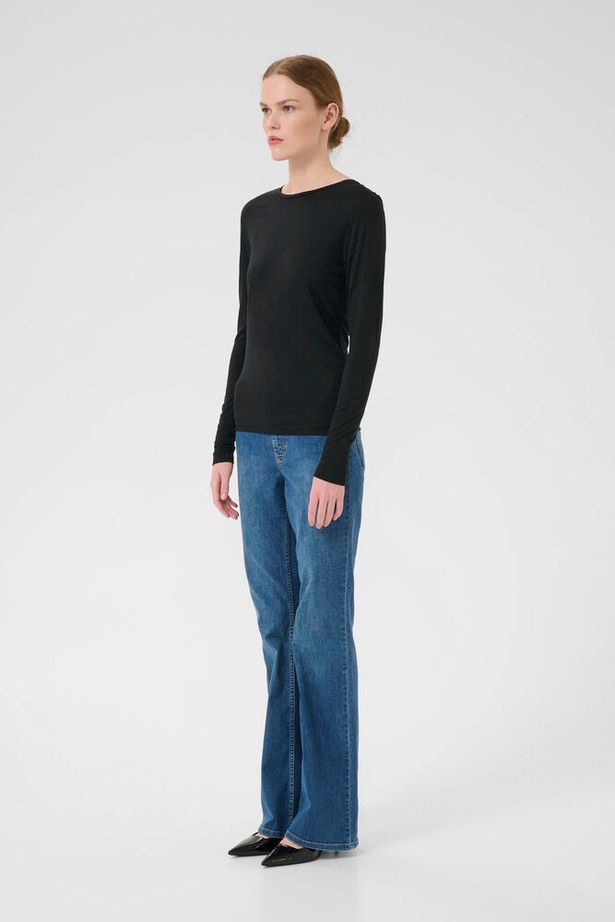 Ninia Wool Roundneck Tee Black