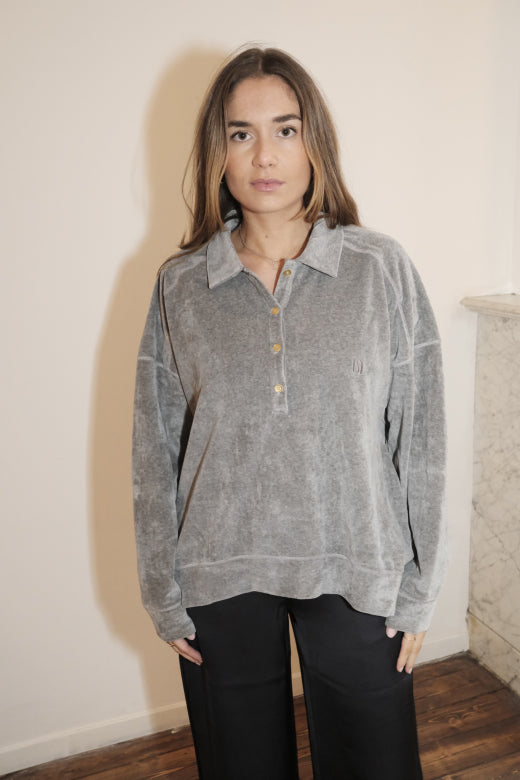 Finn sweater Velour grey