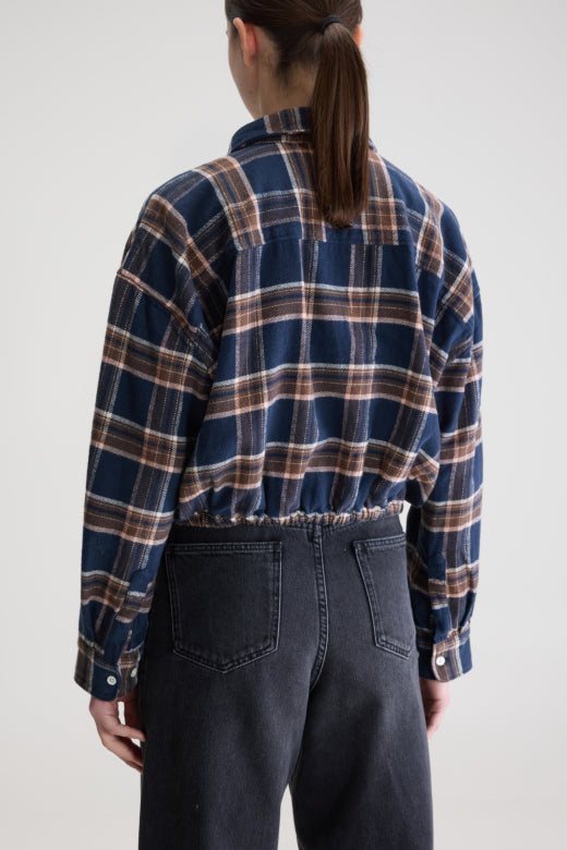 Gemma Shirt Check Navy/Brown