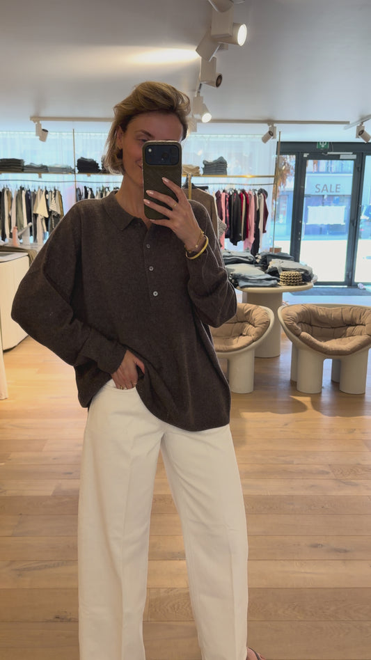 Cashmere Polo Taupe