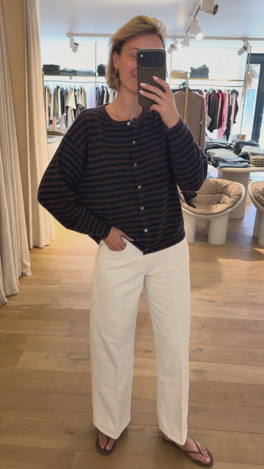 Alixe Gilet Brown Stripes