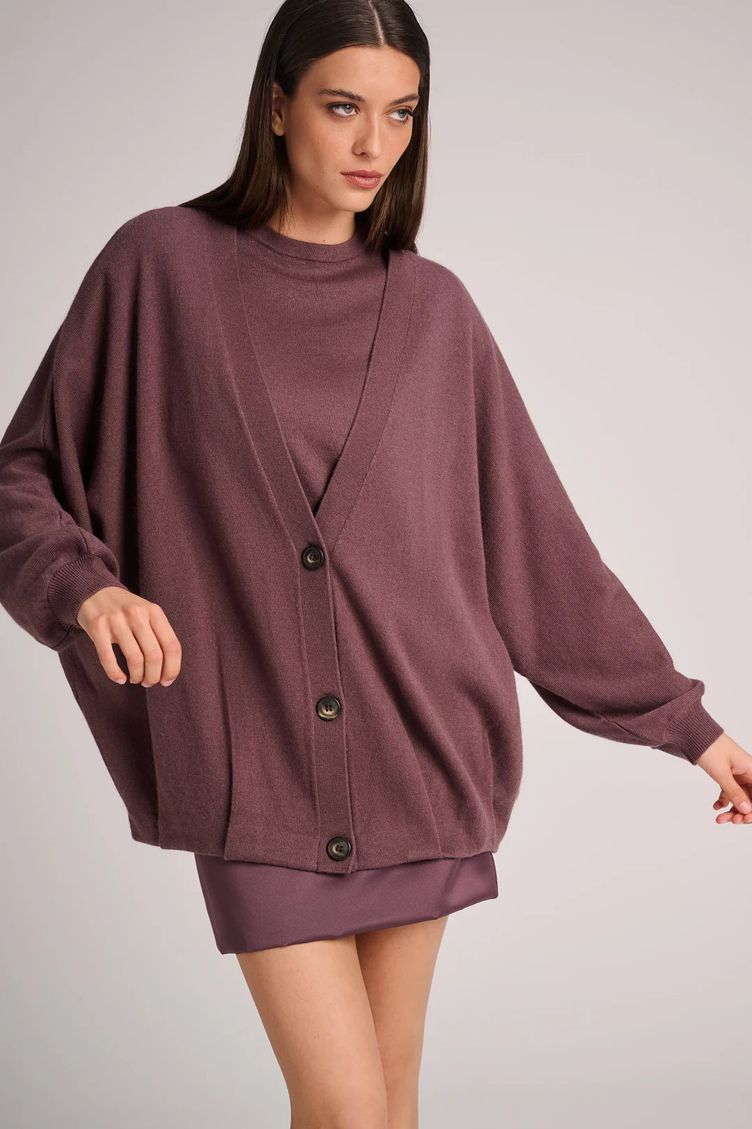 Arran Cardigan Grape