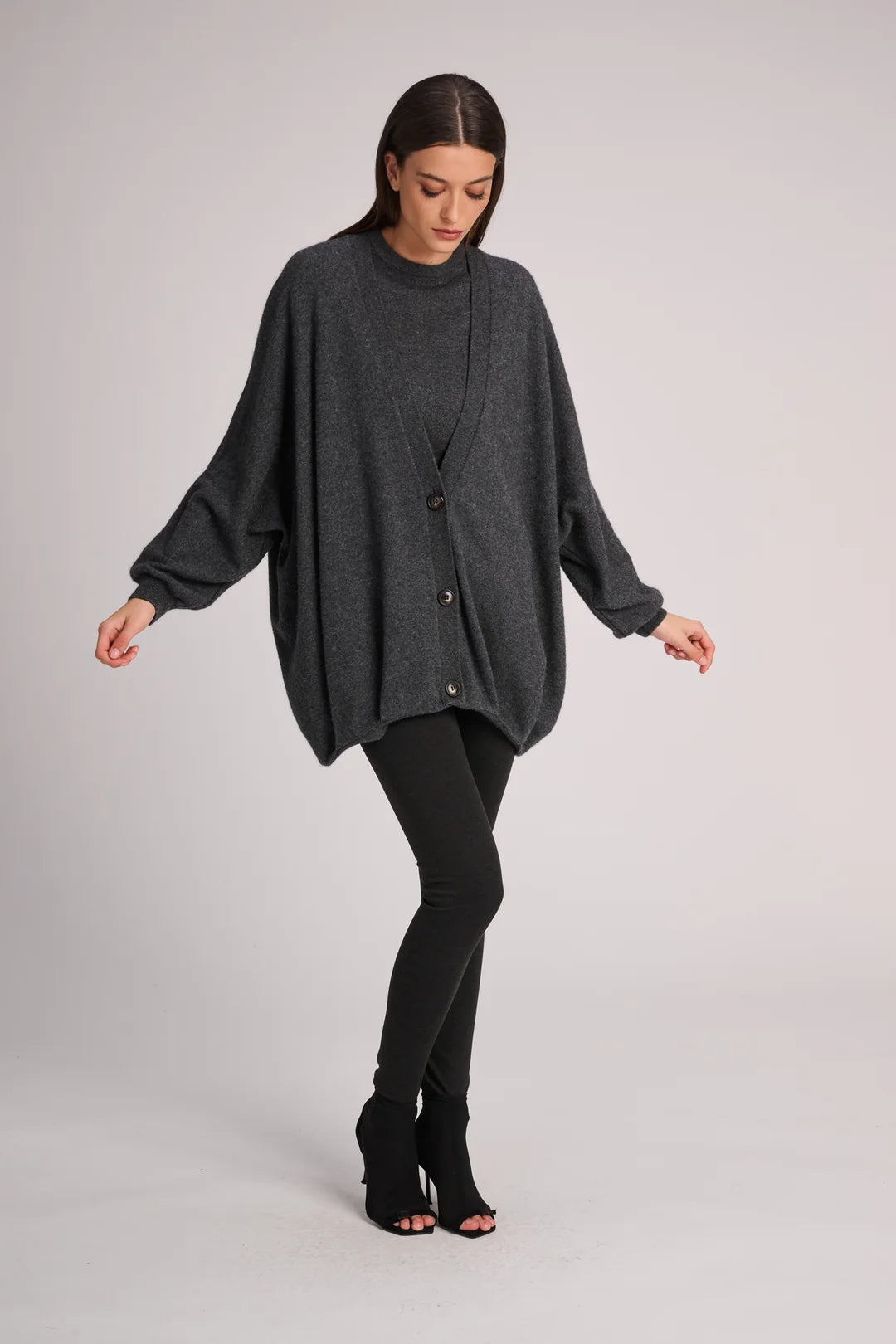 Arran Cardigan Dark Grey