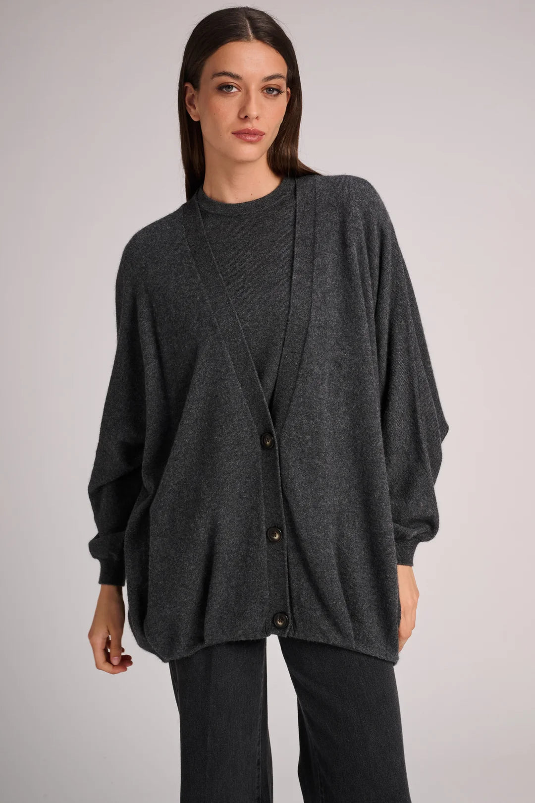 Arran Cardigan Dark Grey