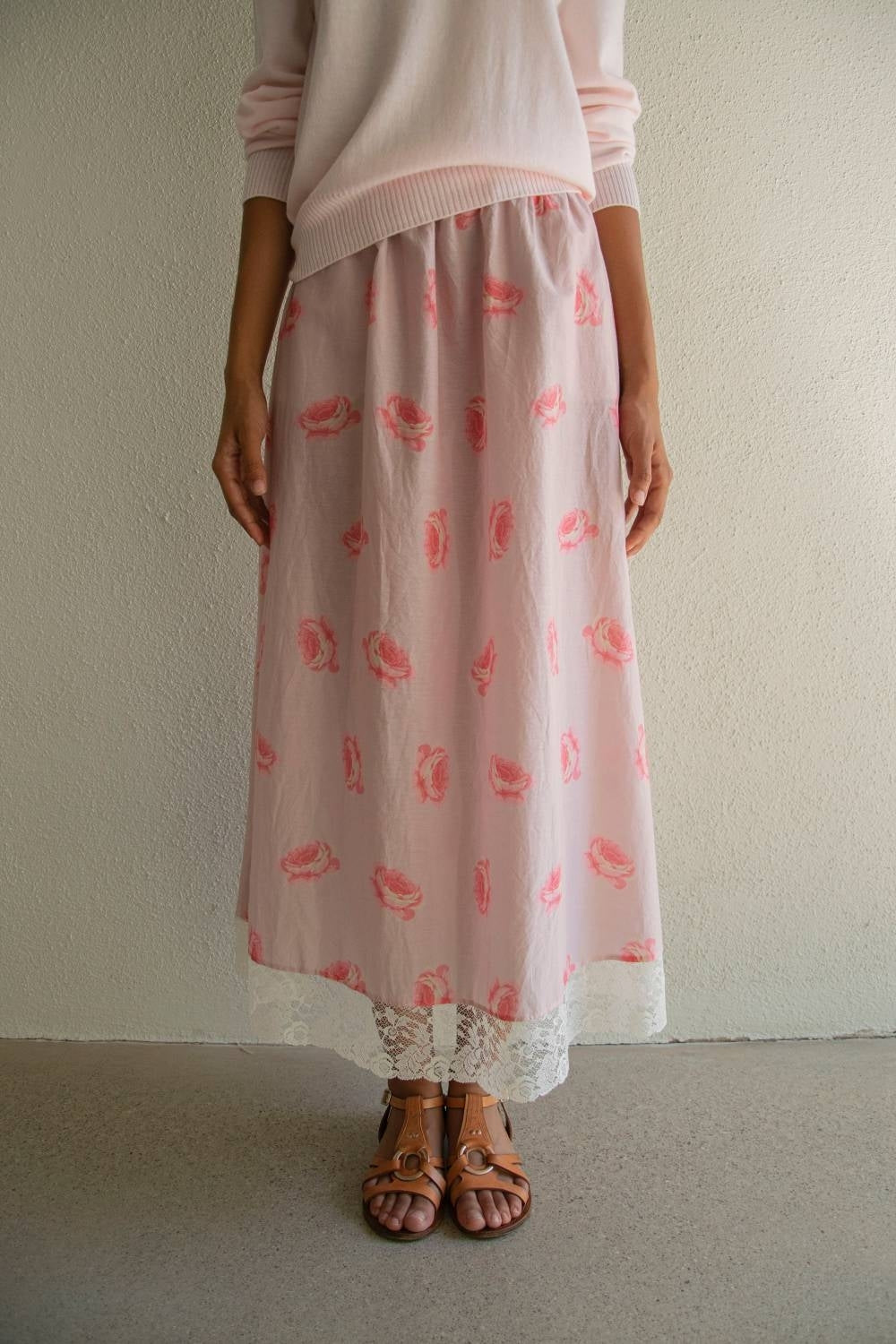 Rose Garden Skirt Pink Flowers